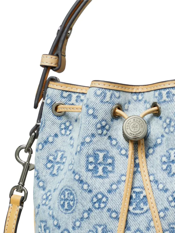 Tory Burch T Monogram Bucket Bag | Blue | FARFETCH