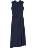 Tory Burch ruched-detail midi dress - Blue
