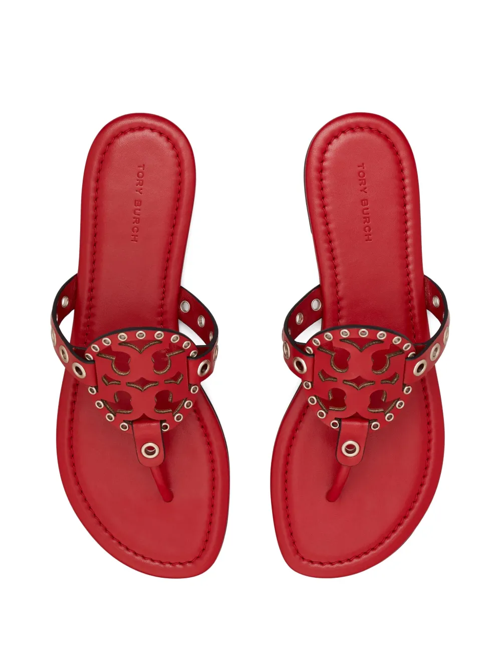 Tory Burch Miller teenslippers Rood