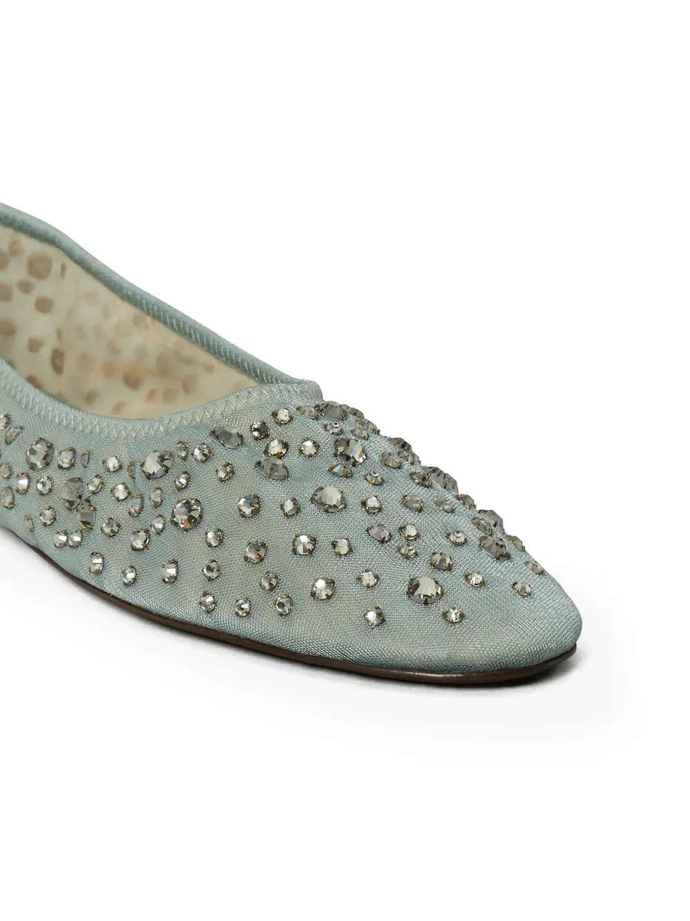 Tory Burch crystal-embellished ballet flats Blue