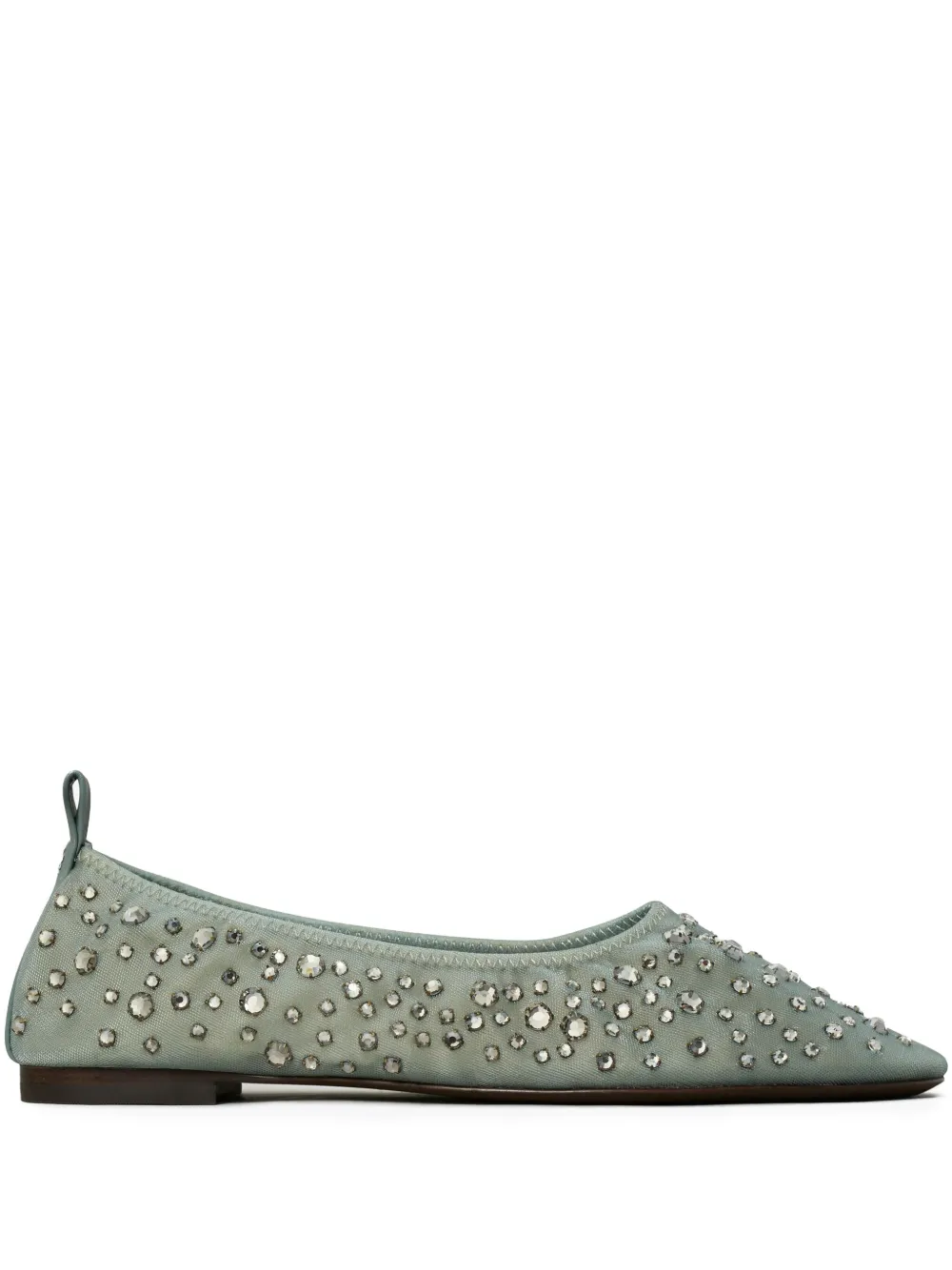 Tory Burch crystal-embellished ballet flats Blue