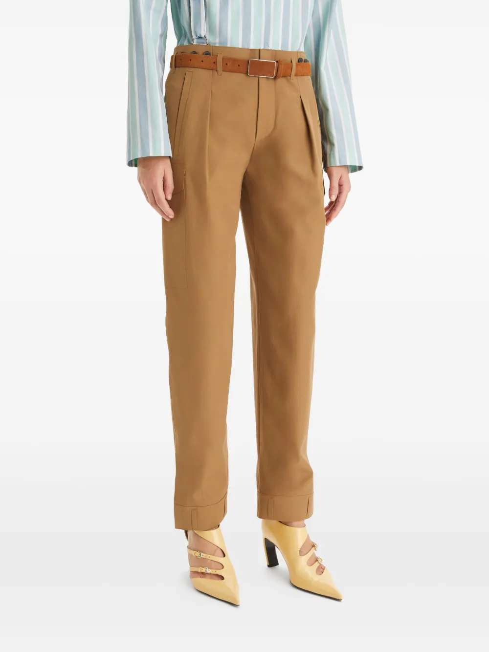 Tory Burch Broek met geplooid detail Bruin