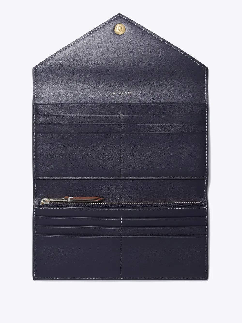 Tory Burch Stitching Contrast Envelope Style In Blue
