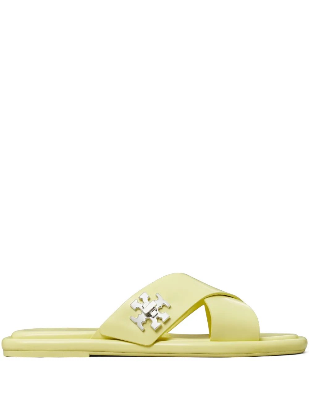 Tory Burch leather slides Yellow