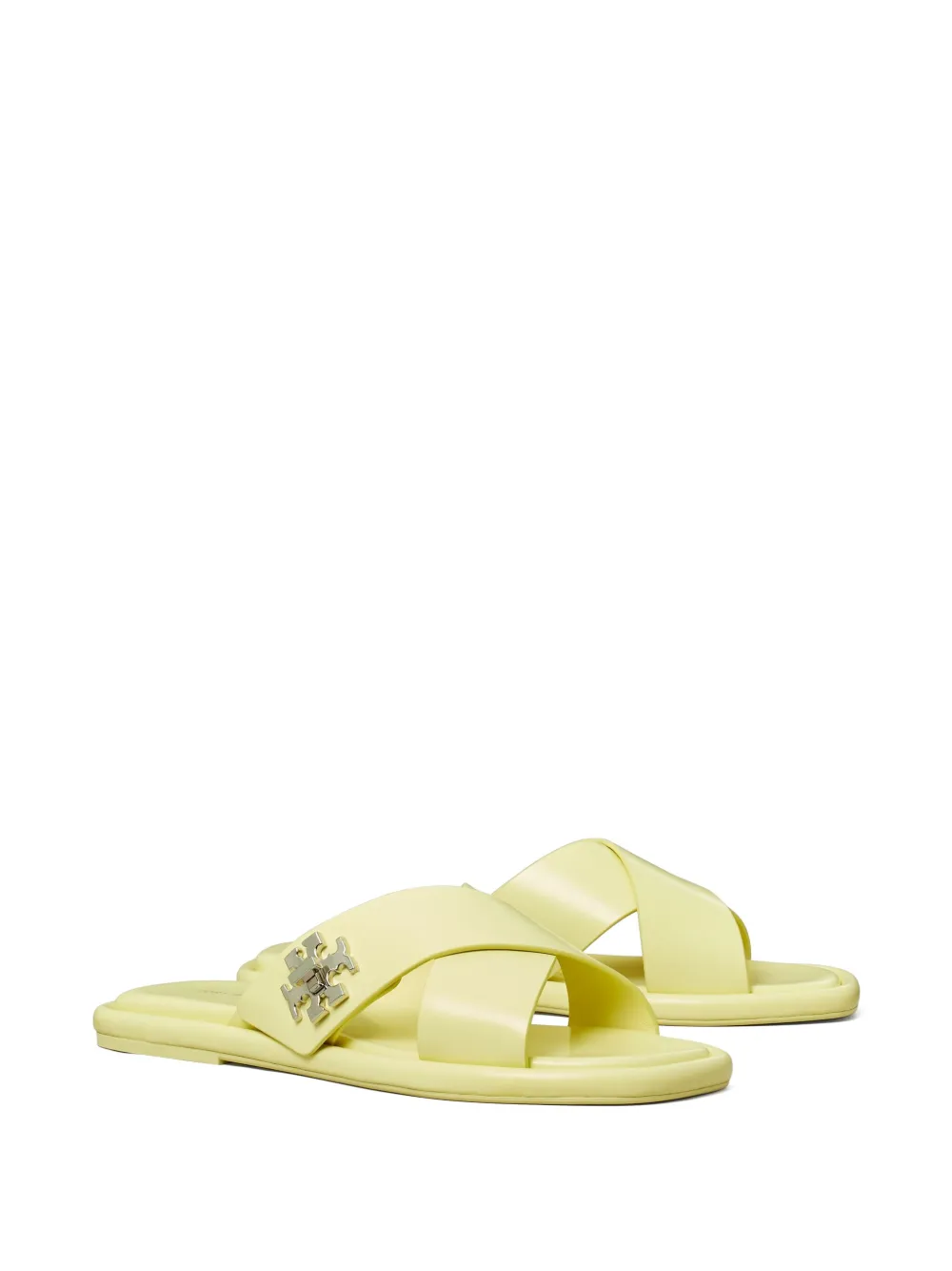 Tory Burch leather slides Yellow