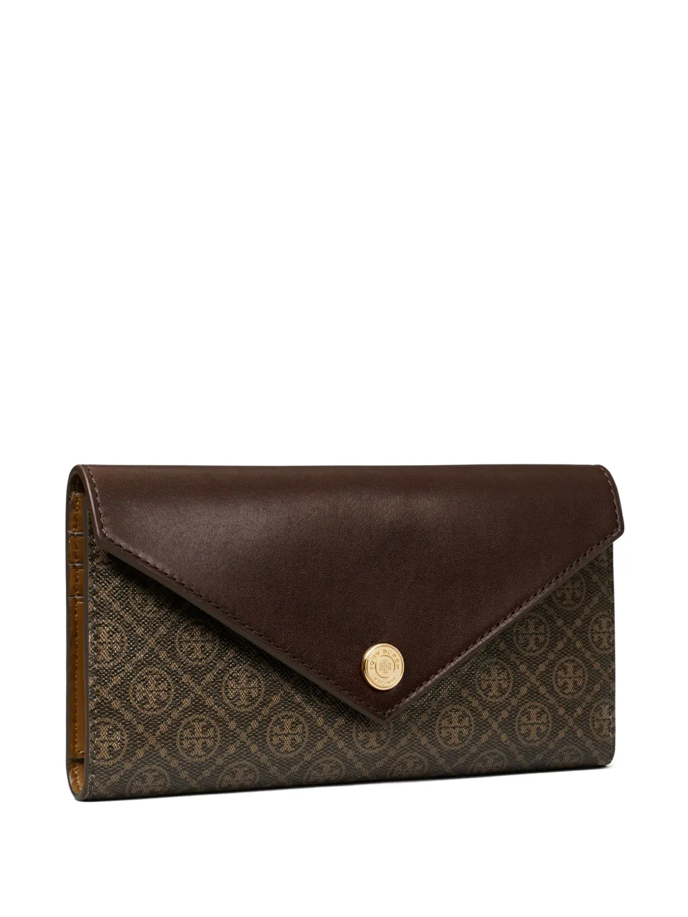 Tory Burch Portemonnee met monogramprint - Bruin