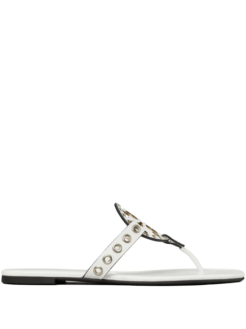 Tory Burch Miller teenslippers Wit