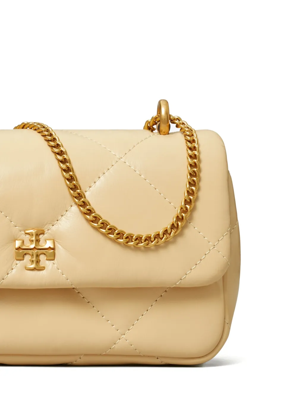 Tory Burch Kira Diamond kleine tas Beige