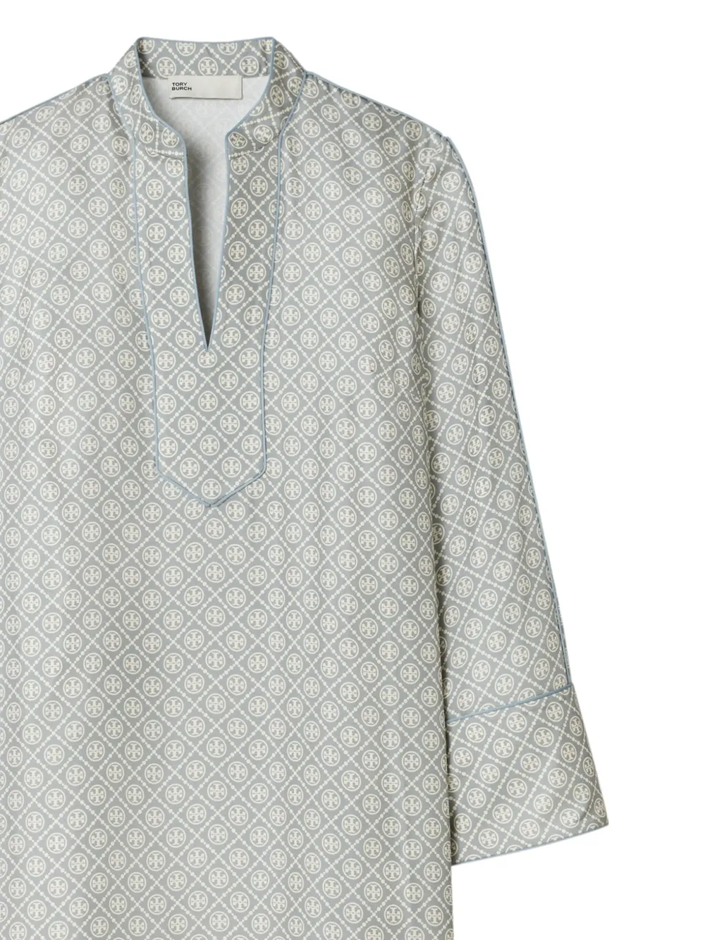 Tory Burch T-Monogram zijden tuniek - Grijs