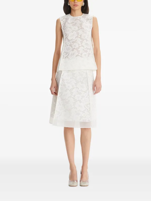 Tory Burch Corded Lace Top | White | FARFETCH JO