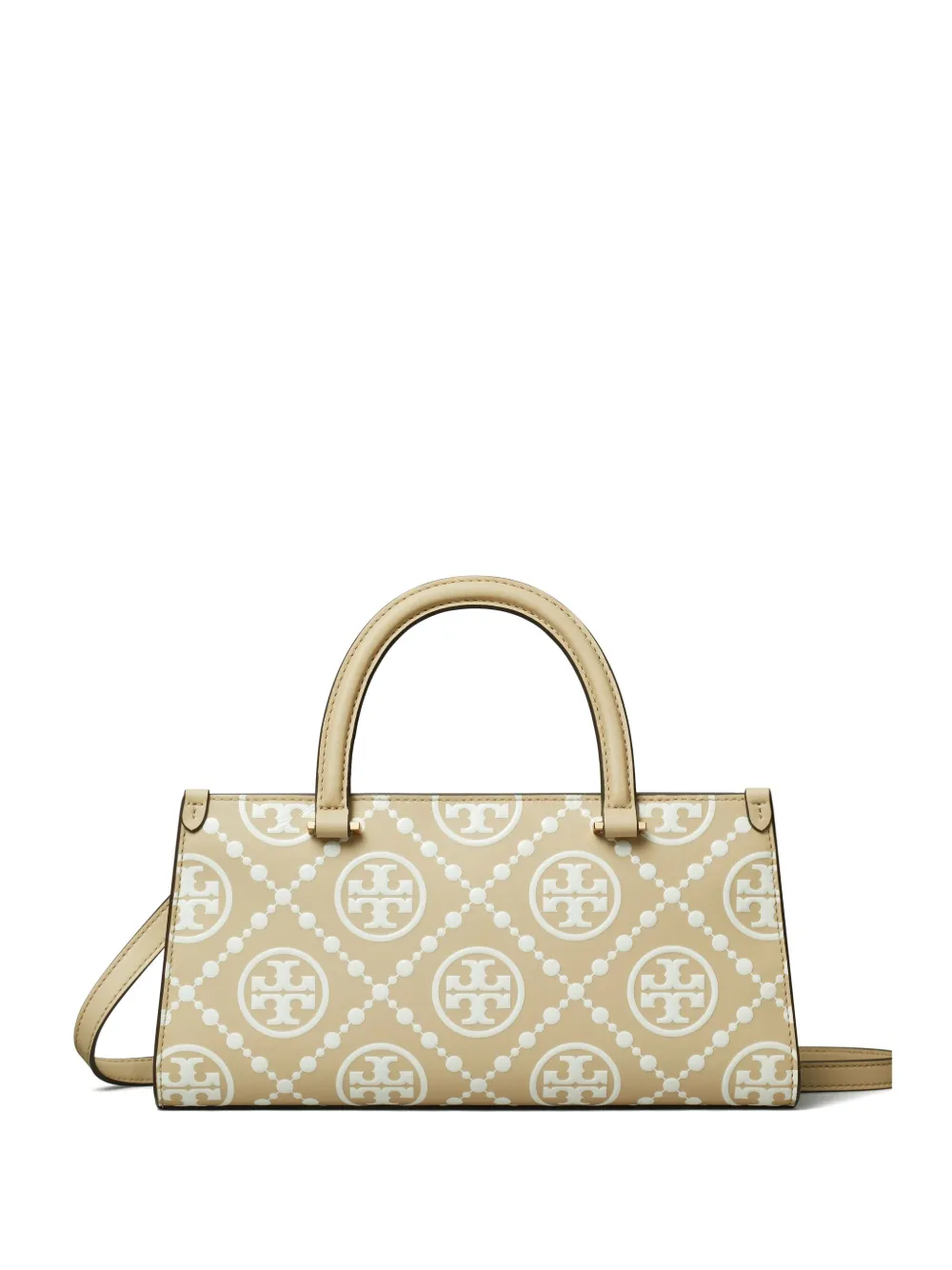 Tory Burch small T Monogram-embossed E/W tote bag | Neutrals | Image 1