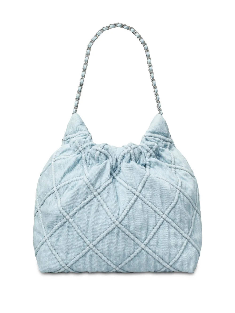 TORY BURCH MINI FLEMING DENIM CROSS BODY BAG