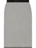 Tory Burch patterned-jacquard skirt - Black