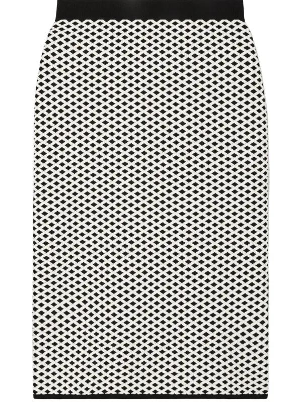 【Tory Burch】 Polka-dotジャカードミニスカート Tモノグラム テックジャカード スカート: レディース ボトムス