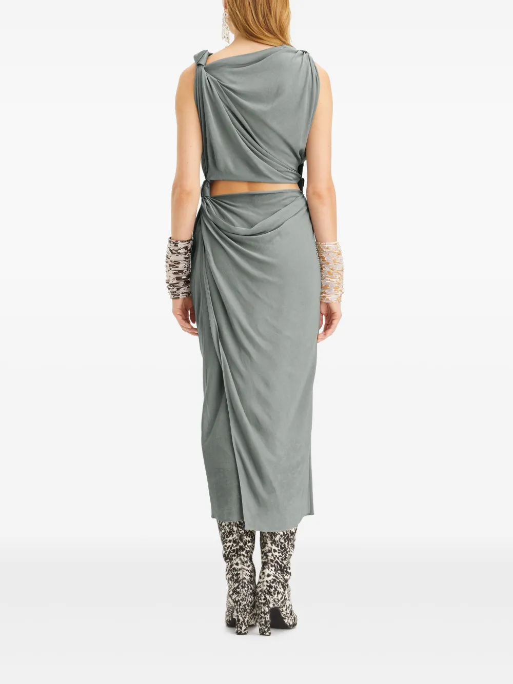 Tory Burch Jurk met geknoopt detail Grijs