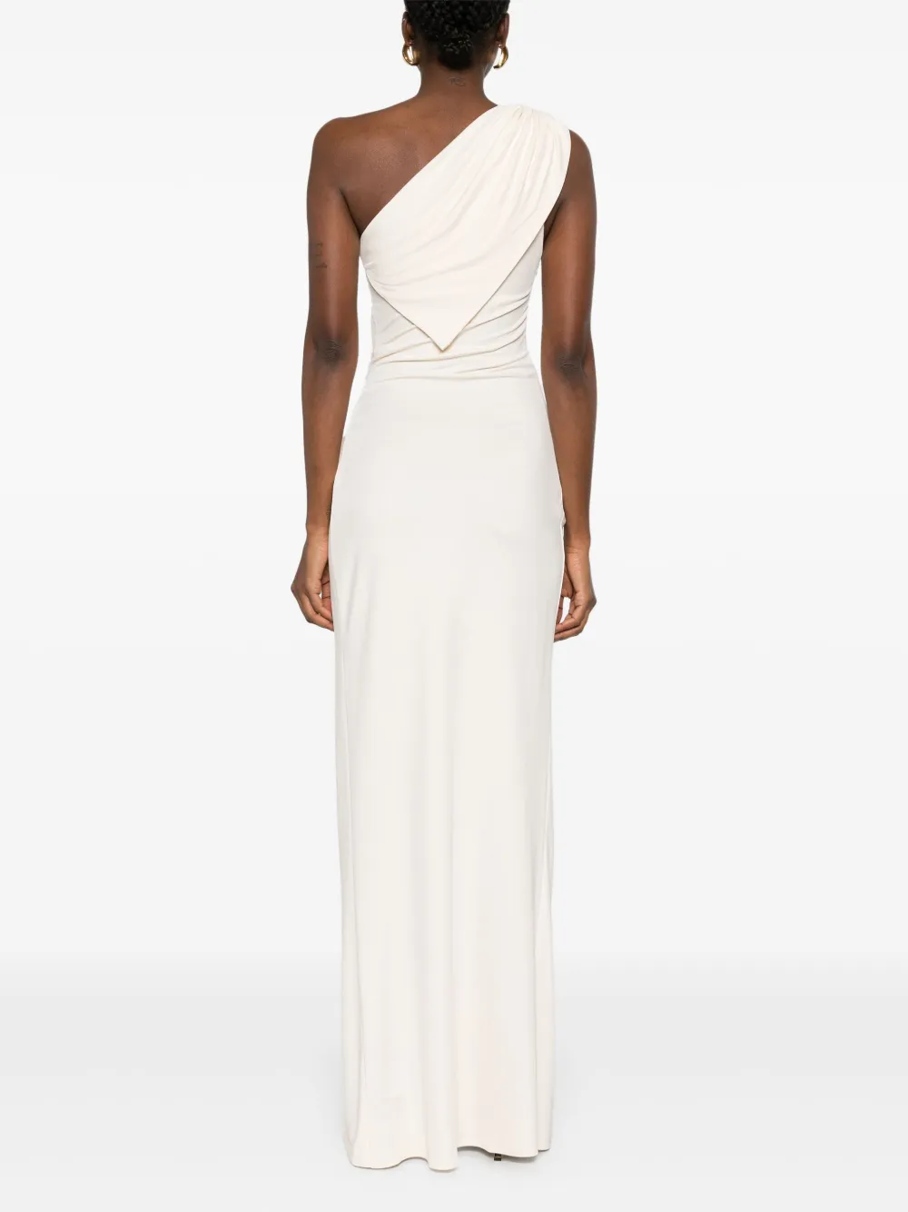 ELISABETTA FRANCHI JERSEY ASYMMETRIC GOWN