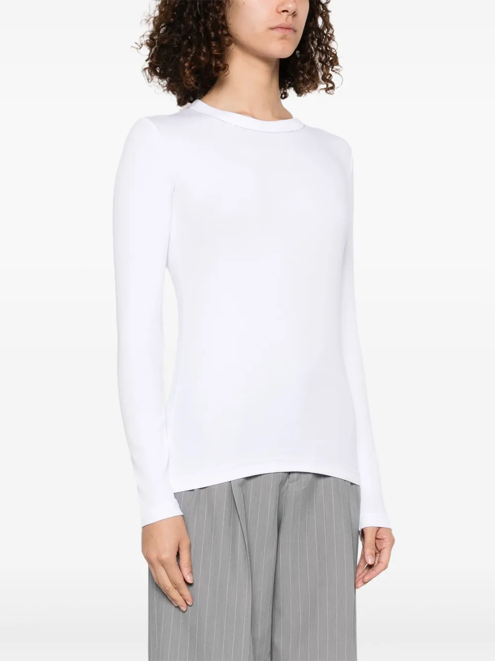 Fabiana Filippi Filo T-shirt met diamantdetail Wit