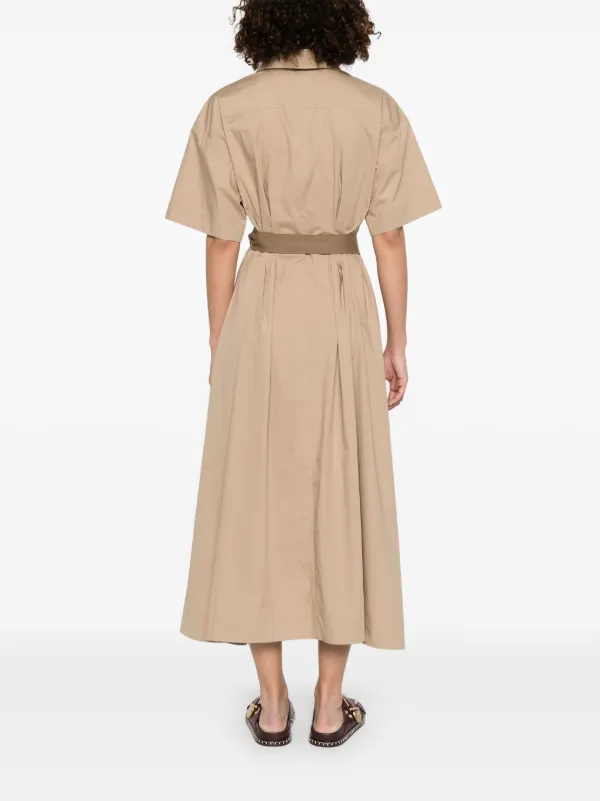 Brunello Cucinelli Poplin Midi Dress | Brown | FARFETCH BN Brunello Cucinelli Poplin Midi Dress | Brown | FARFETCH BN