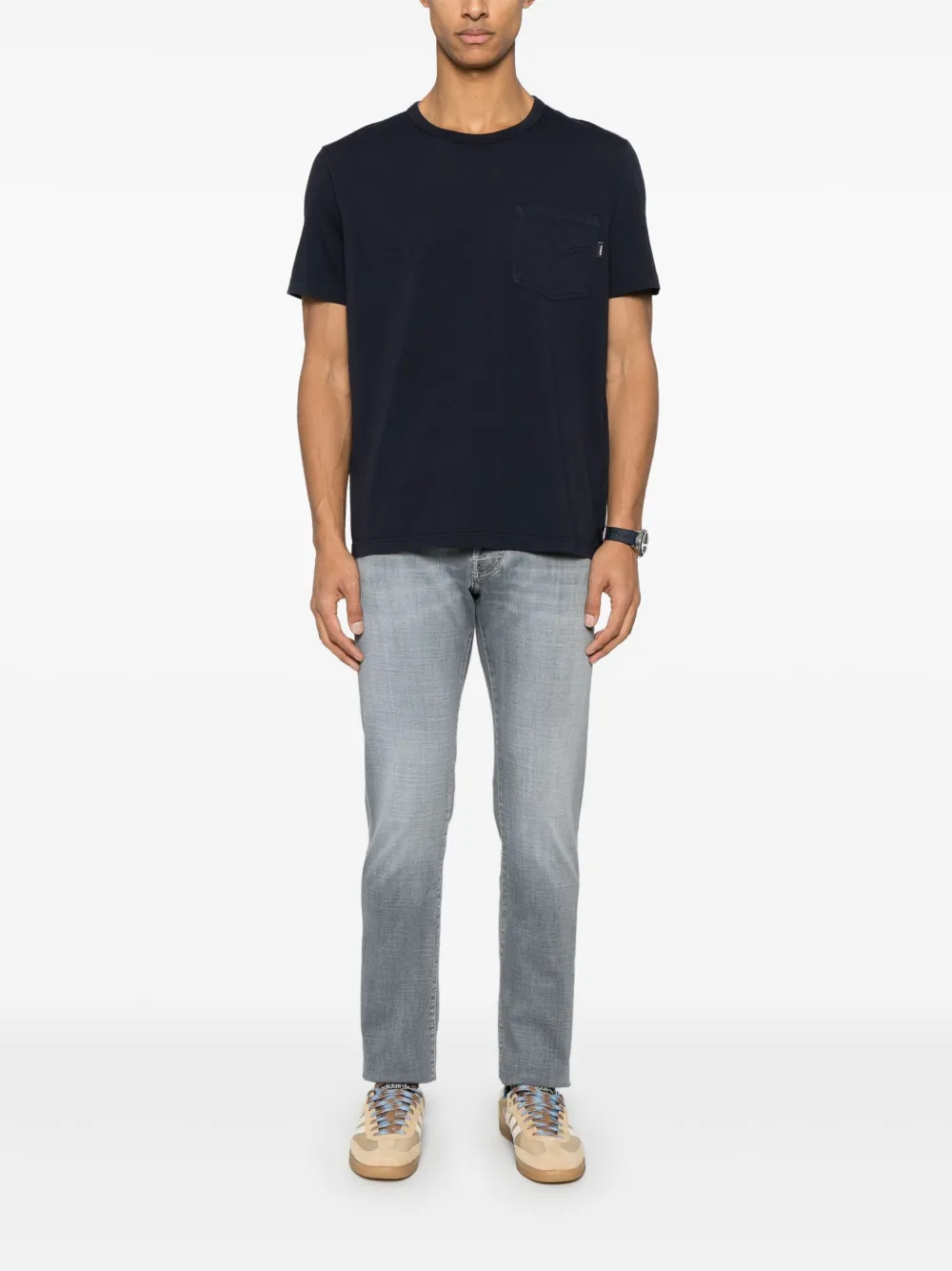 DONDUP cotton T-shirt - Blauw