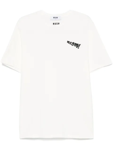 MSGM logo-embroidered T-shirt
