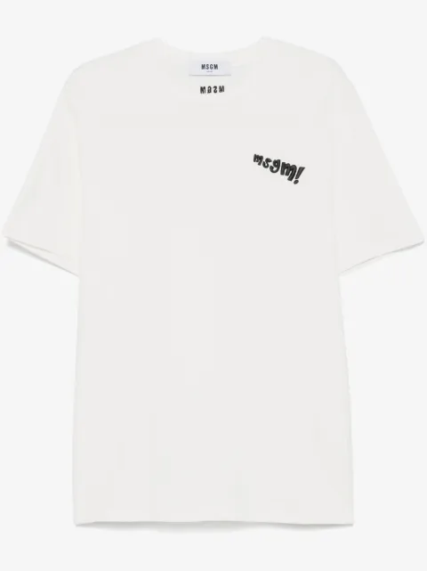 MSGM logo-embroidered T-shirt