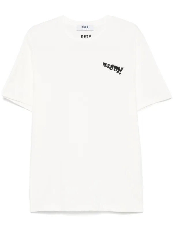 MSGM ロゴ Tシャツ | ホワイト | FARFETCH JP
