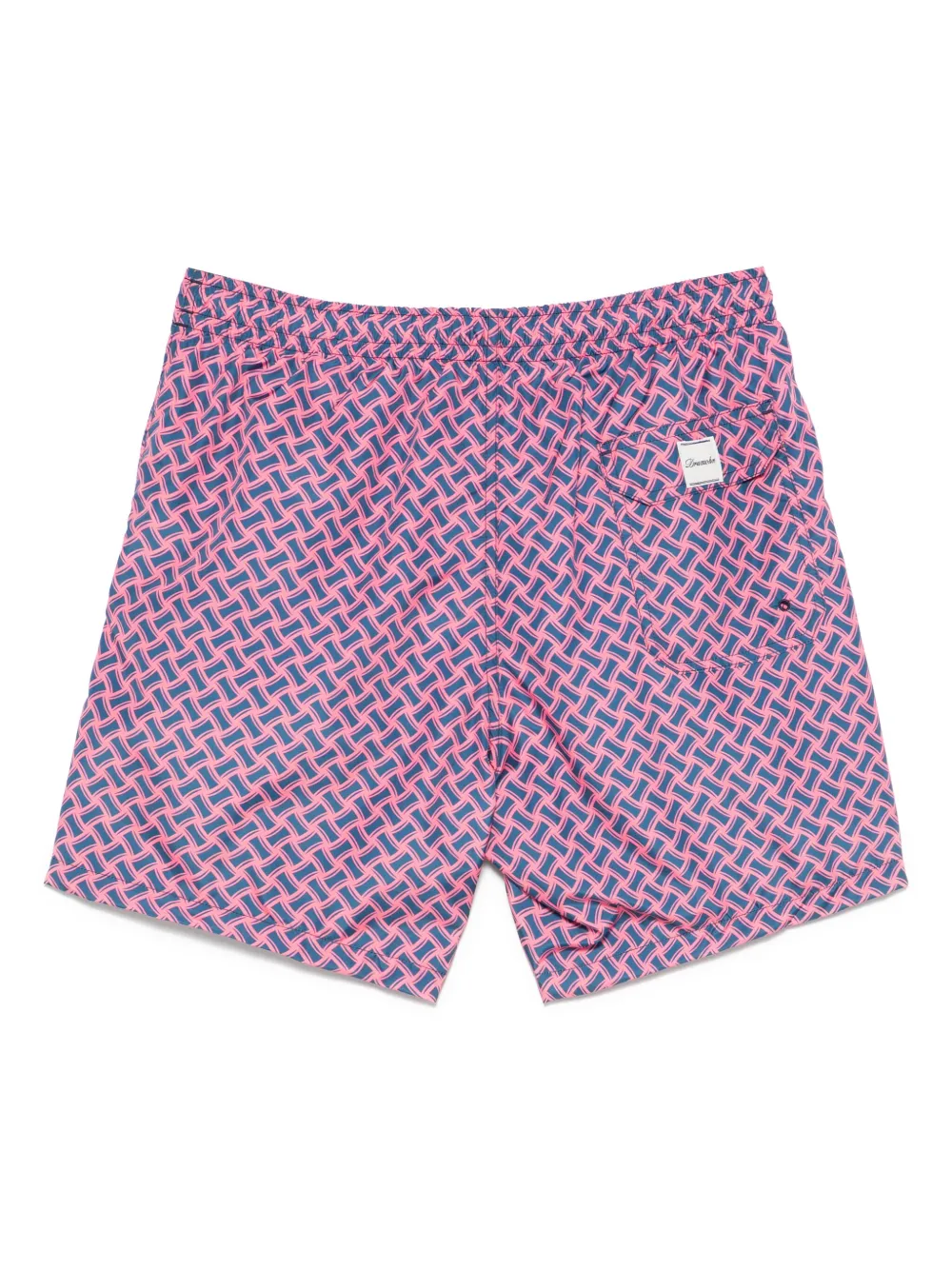 Drumohr monogram-pattern swim shorts - Blauw