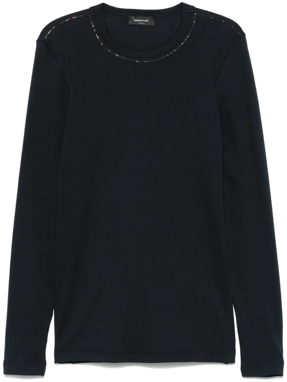 Fabiana Filippi Filo T-shirt met diamantdetail Blauw