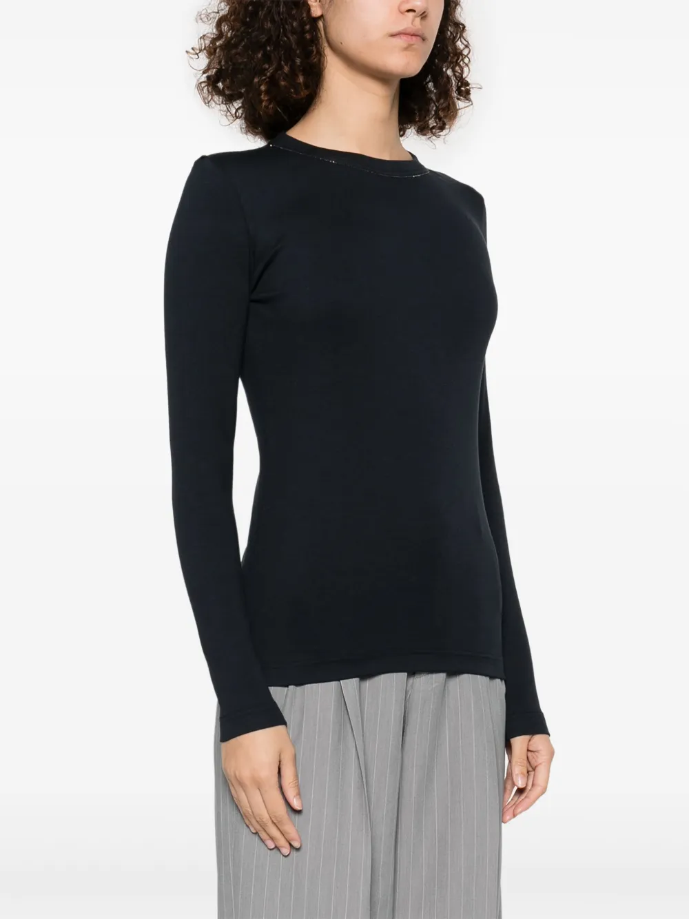 Fabiana Filippi Filo T-shirt met diamantdetail Blauw