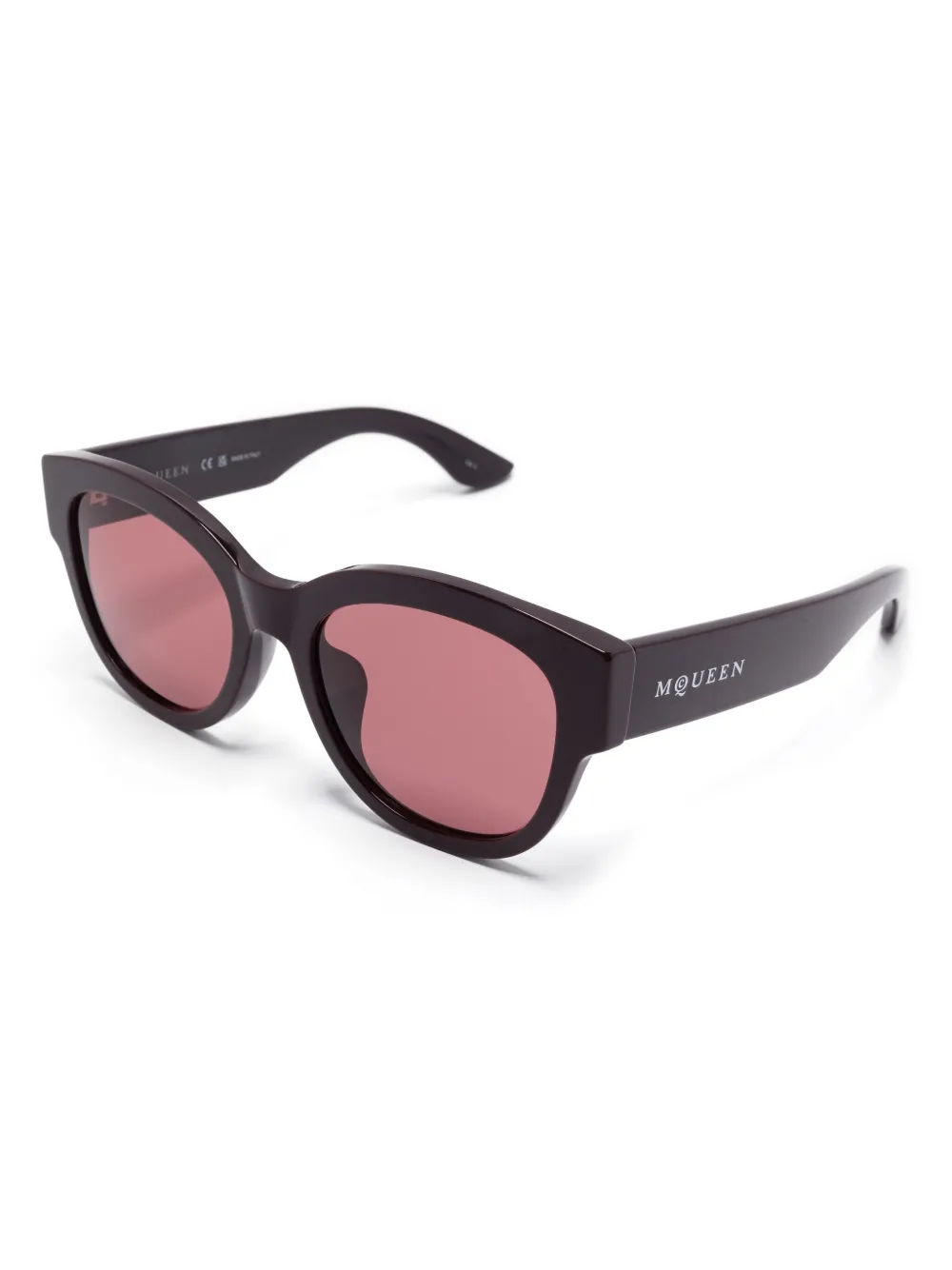 Alexander McQueen Eyewear Zonnebril met rond montuur - Paars