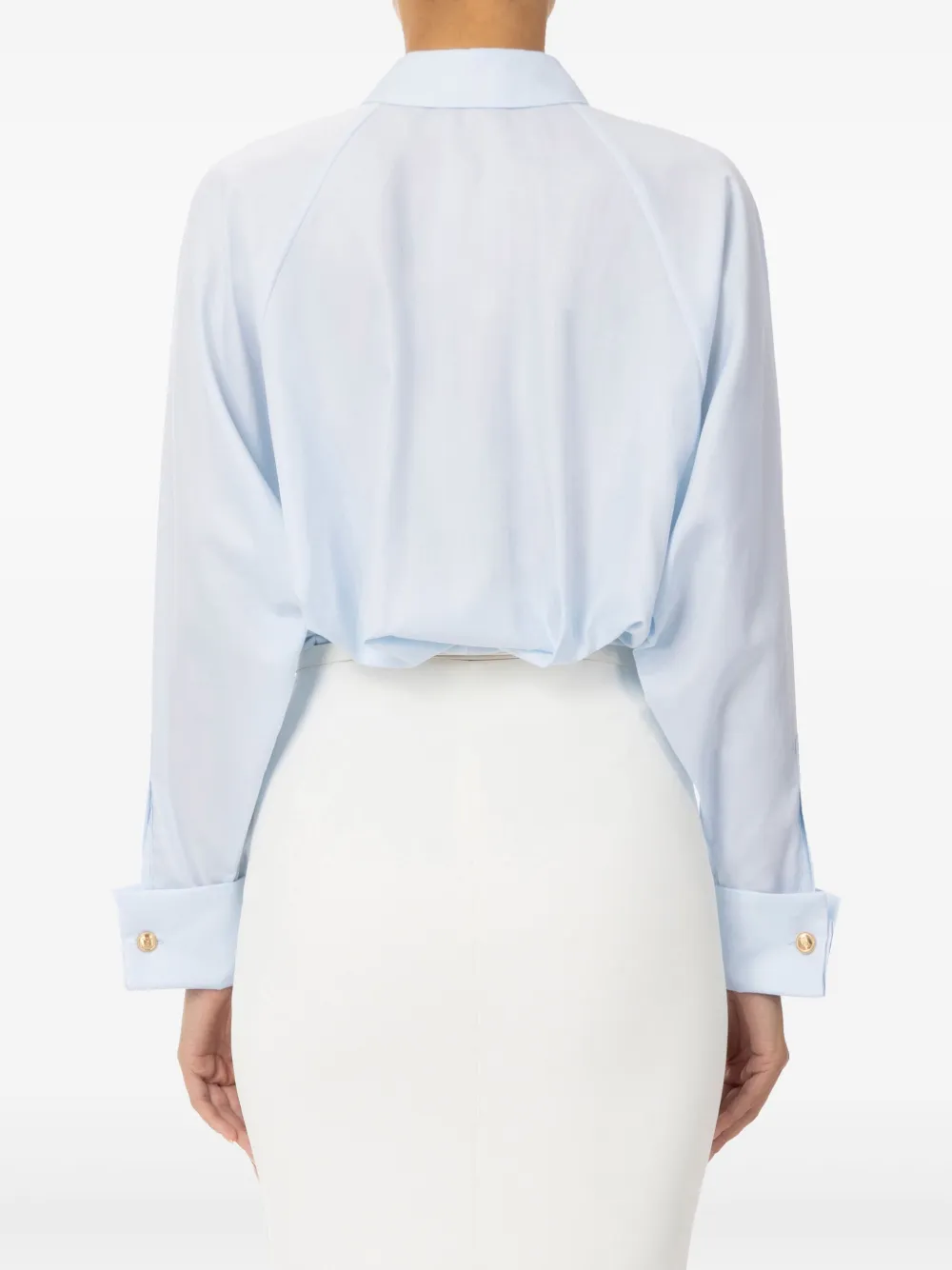 Elisabetta Franchi Blouse met borduurwerk Blauw