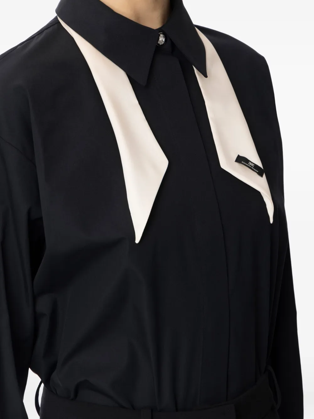 Elisabetta Franchi Popeline blouse Zwart
