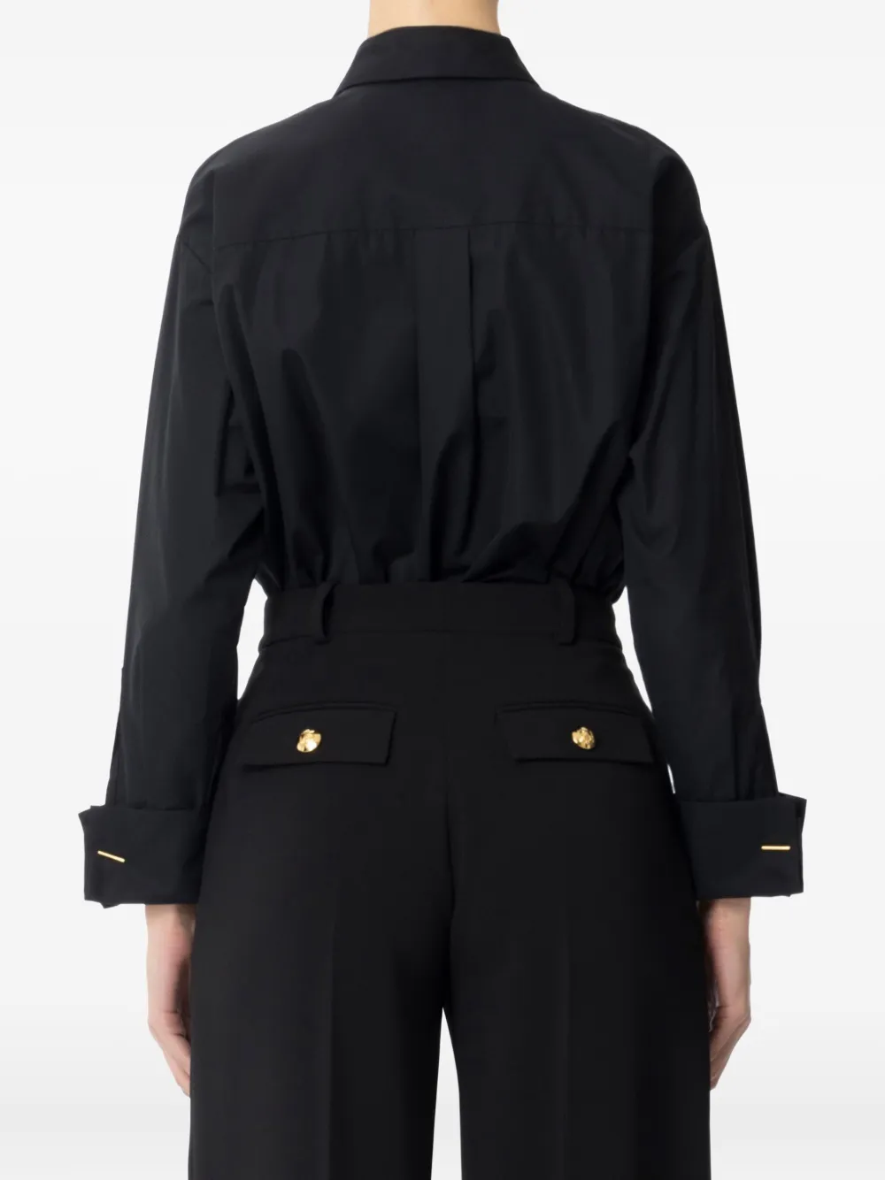 Elisabetta Franchi Popeline blouse Zwart