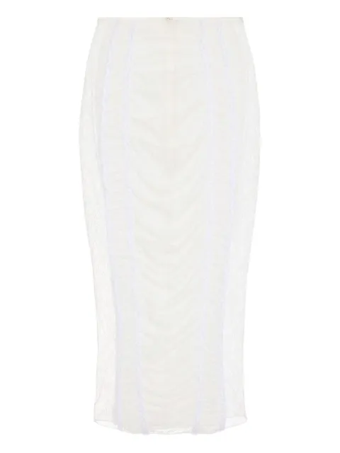 Elisabetta Franchi ruched-lace pencil skirt