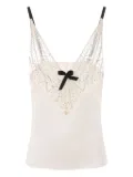 Elisabetta Franchi crystal-embellished top - White