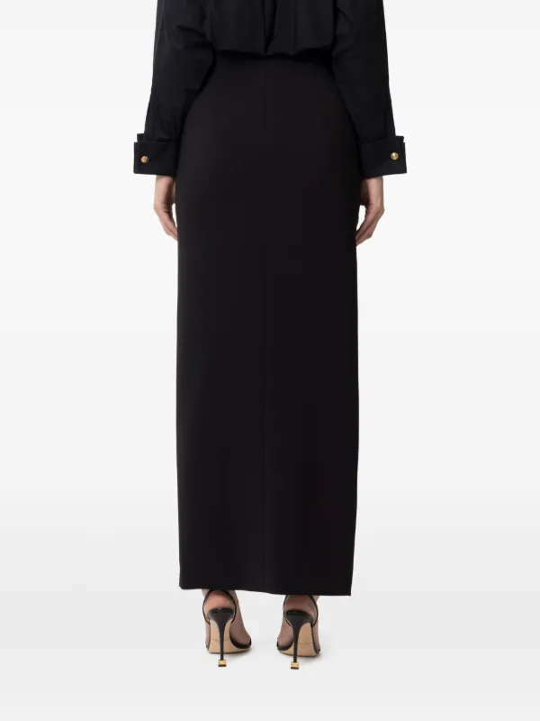 スカート Elisabetta Franchi Long Black Skirt Elisabetta Franchi chain-detail Crepe Maxi Skirt | Black