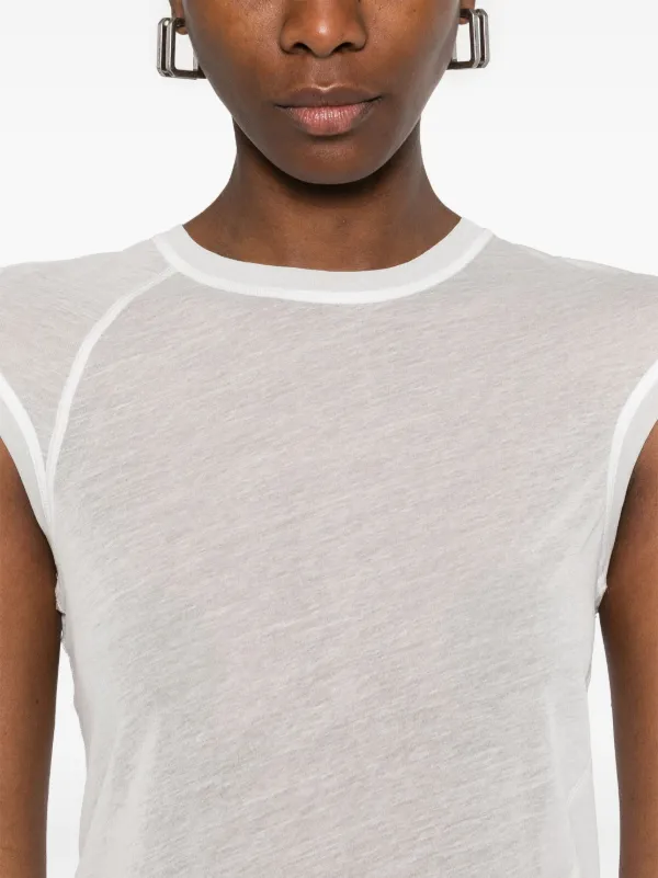 Helmut Lang Twisted Sheer T-shirt | White | FARFETCH