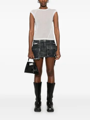 HELMUT LANG　ヘルムートラング　ファー付  ミニスカート　ブラック Helmut Lang（ヘルムート・ラング）ウィメンズ - FARFETCH