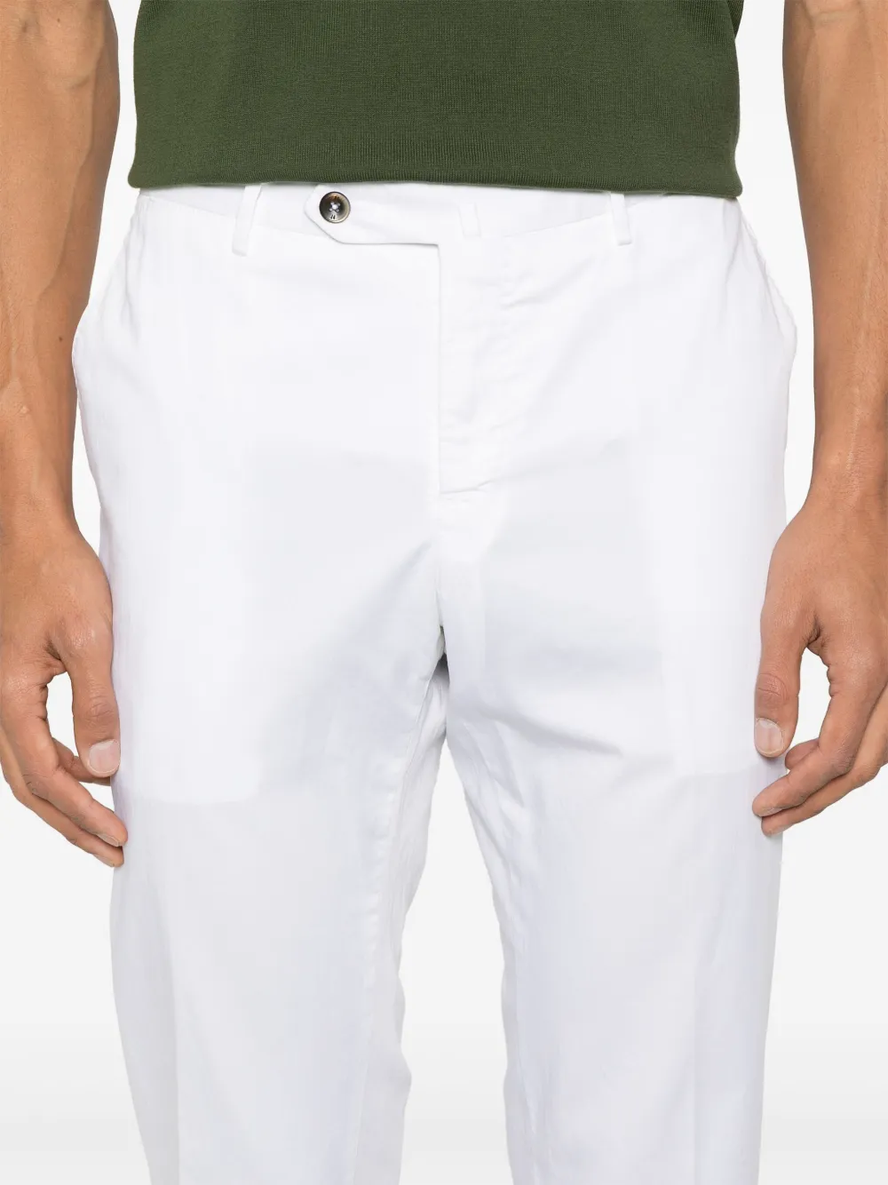 PT Torino Broek met toelopende pijpen Wit