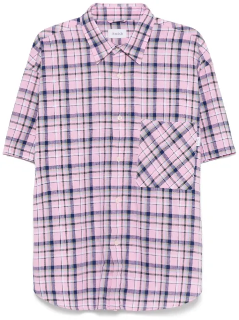 AMISH camisa con cuadros estampados