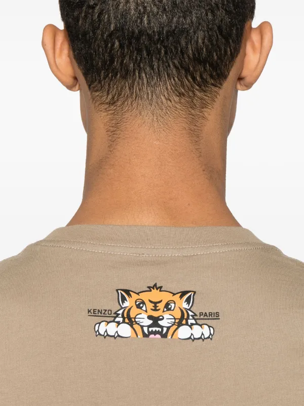 Kenzo T-shirt Happy Tiger Marrone FARFETCH IT