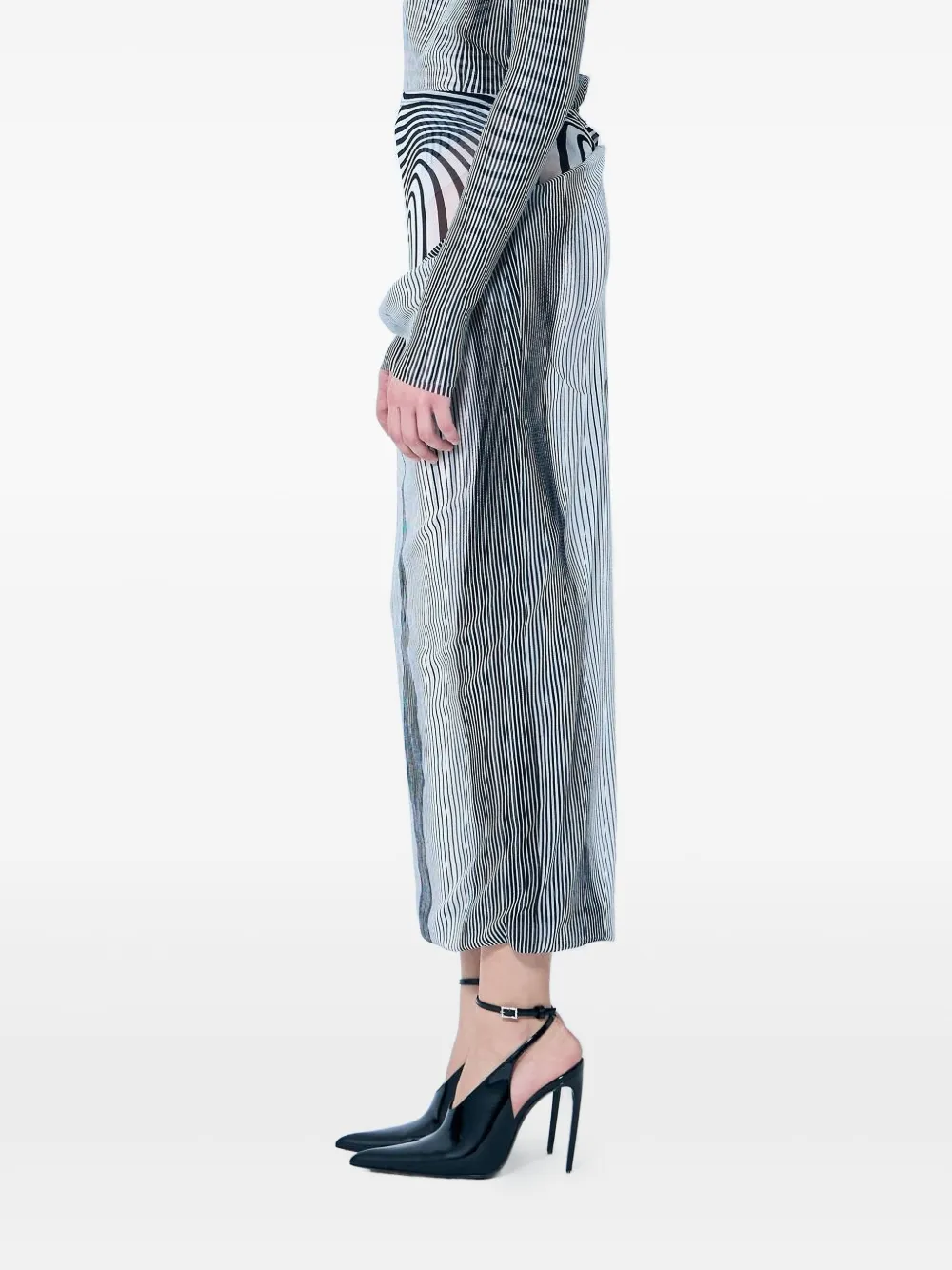 Jean Paul Gaultier The Draped Body Morphing Maxi Skirt In White