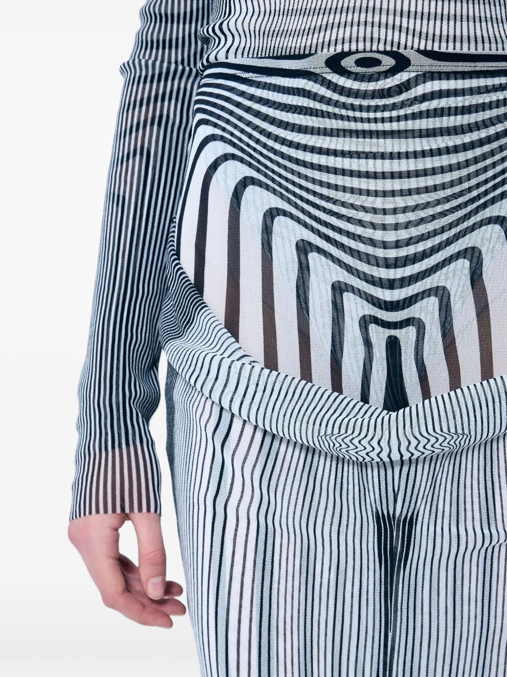 Jean Paul Gaultier The Draped Body Morphing Maxi Skirt In White