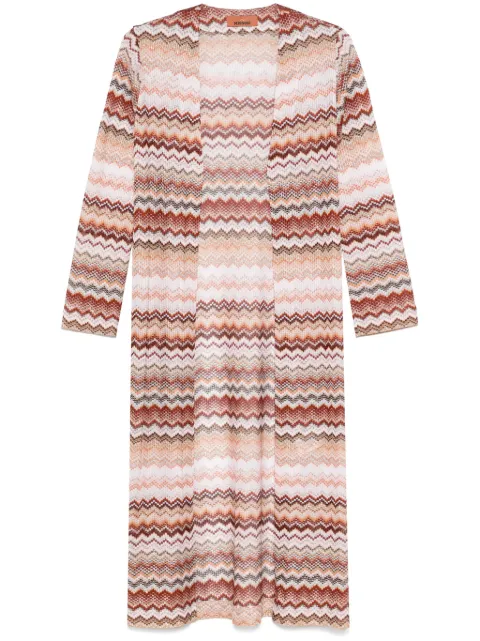 Missoni abrigo estilo cárdigan con motivo en zigzag