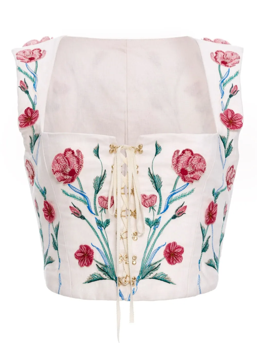 Agua By Agua Bendita Floral-print Corset