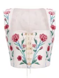 Agua By Agua Bendita floral-print corset - White
