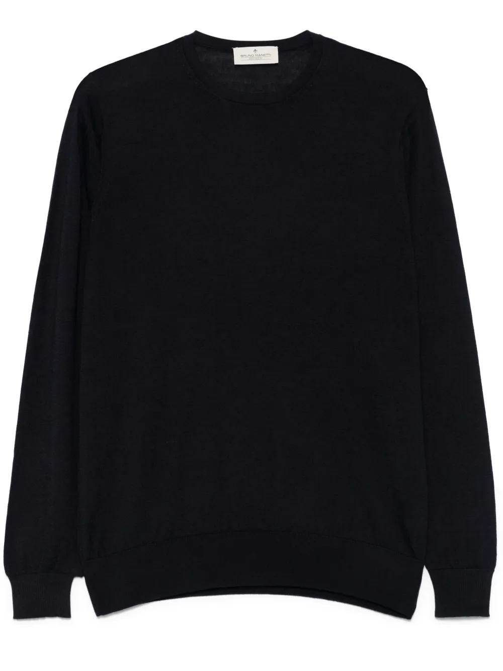 Bruno Manetti pull en maille fine | bleu | Image 1