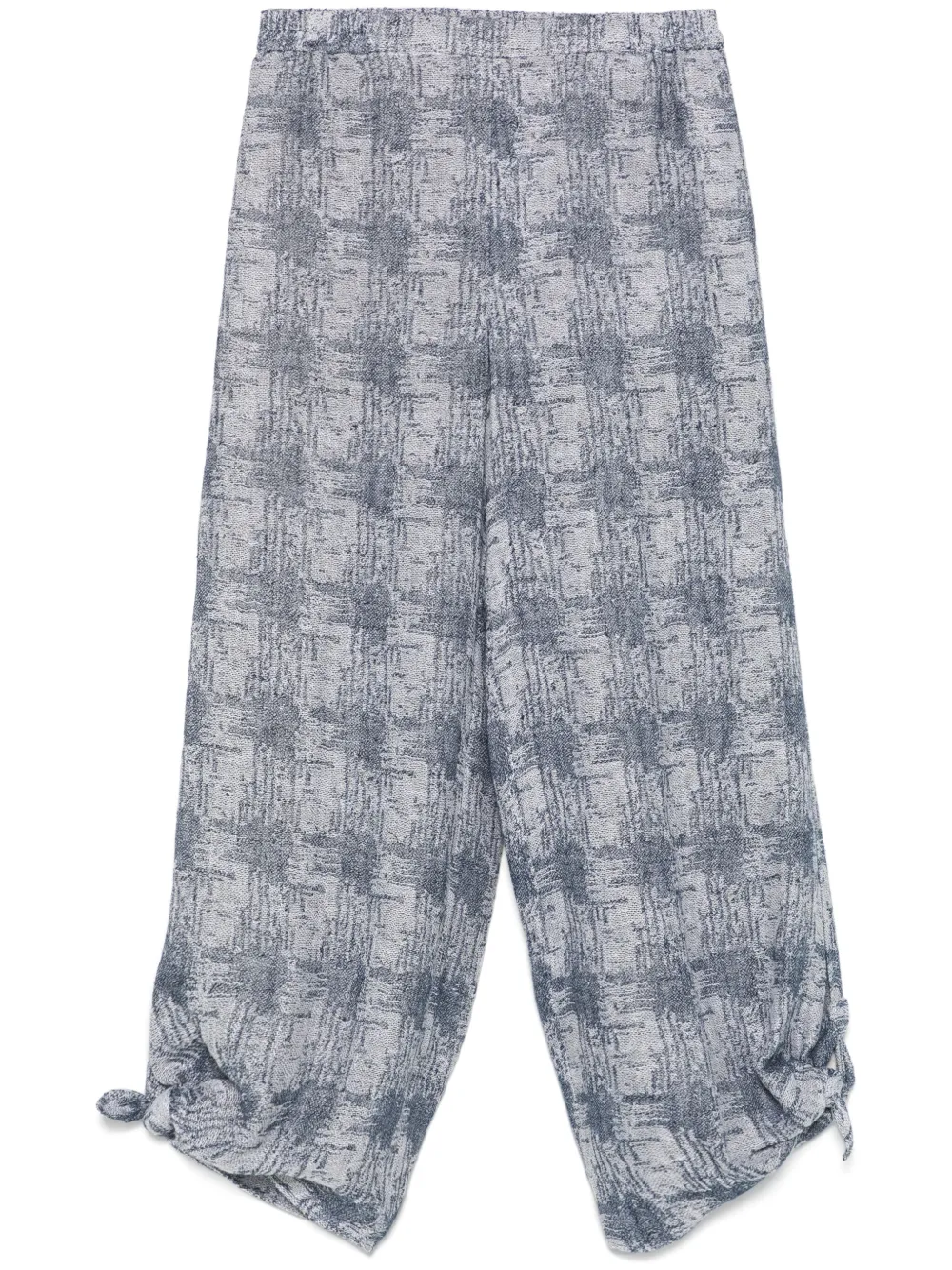 EMPORIO ARMANI PATTERNED-JACQUARD TROUSERS