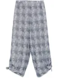 Emporio Armani patterned-jacquard trousers - White