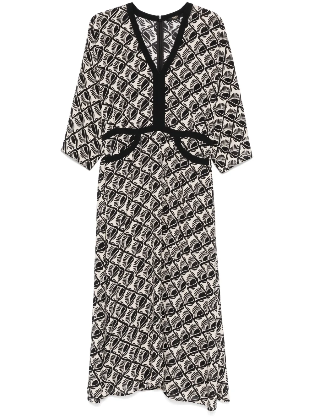 Seventy robe mi-longue à imprimé graphique | noir | Image 1
